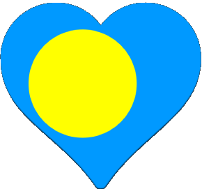 Cuore Palau Oceania Bandiere 