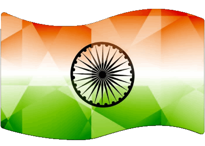 Rectángulo India Asia Banderas 