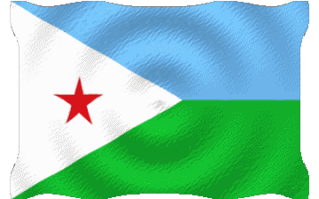 Welligkeit Dschibuti Afrika Fahnen 