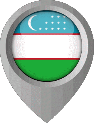 Epingle de Localisation Ouzbékistan Asie Drapeaux 