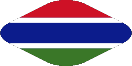 Ovale 02 Gambie Afrique Drapeaux 