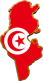 Carte Tunisie Afrique Drapeaux 