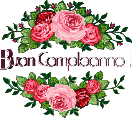 014 Fond Transparent Floreale Buon Compleanno Italien Messages 