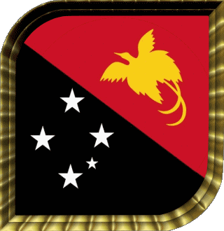 Square Papua New Guinea Oceania Flags 