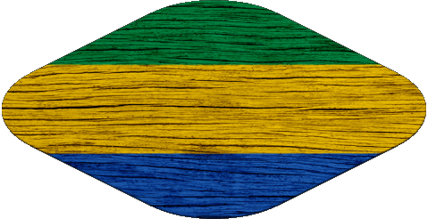 Ovale 02 Gabon Afrique Drapeaux 