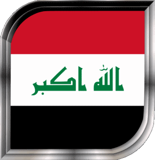 Carré Iraq Asie Drapeaux 