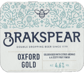 Oxford gold-Oxford gold Brakspear Royaume Uni Bières Boissons 