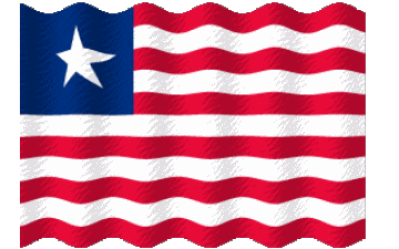 Ondulation Libéria Afrique Drapeaux 