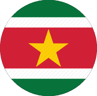 Runde Suriname Amerika Fahnen 
