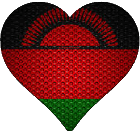 Cuore Malawi Africa Bandiere 