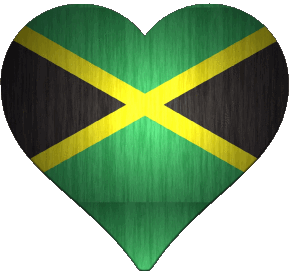 Herz Jamaika Amerika Fahnen 