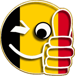 Smiley - OK Belgien Europa Fahnen 