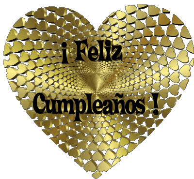 010 Corazón Feliz Cumpleaños Spagnolo Messagi 