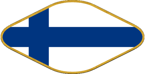Ovale Finlande Europe Drapeaux 