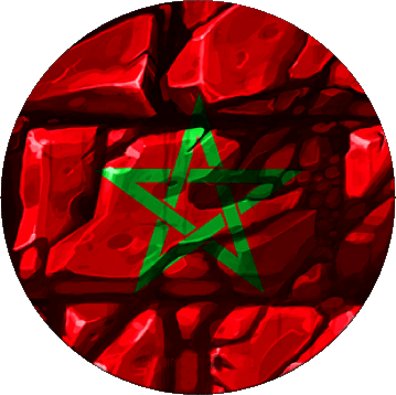 Rond Maroc Afrique Drapeaux 