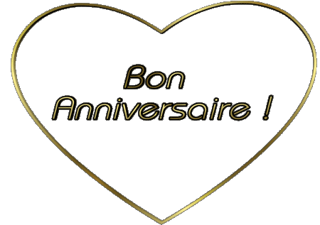 001 Coeur Bon Anniversaire Französisch Nachrichten 