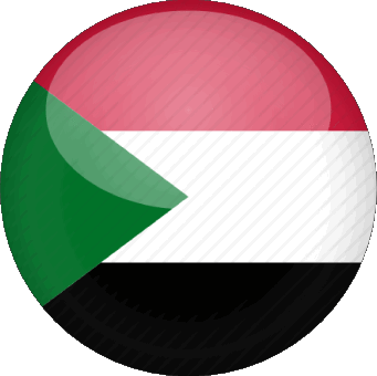 Rond Soudan Afrique Drapeaux 