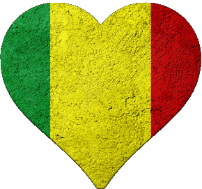 Cuore Mali Africa Bandiere 