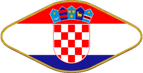 Ovale Croatie Europe Drapeaux 