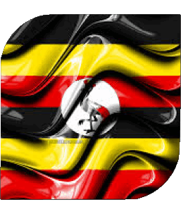 Plaza Uganda África Banderas 