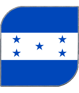 Quadrato Honduras America Bandiere 