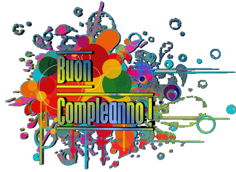 008 Fond Transparent Astratto - Geometrico Buon Compleanno Italien Messages 