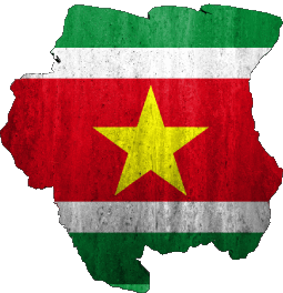 Mapa Surinam América Banderas 