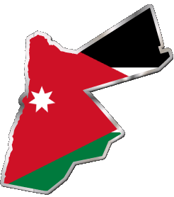 Map Jordan Asia Flags 