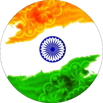 Runde Indien Asien Fahnen 