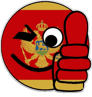 Smiley - OK Montenegro Europa Fahnen 