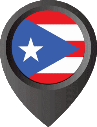 Standort-Pin Puerto Rico Amerika Fahnen 