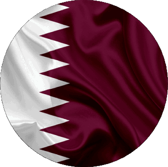 Rond Qatar Asie Drapeaux 