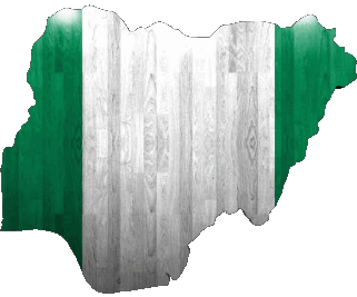 Mapa Nigeria África Banderas 