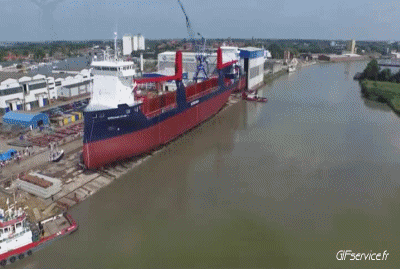 Mise à l eau Boote Transport Humor -  Fun 