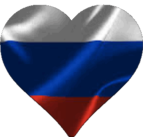 Herz Russland Europa Fahnen 