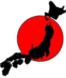 Mapa Japón Asia Banderas 