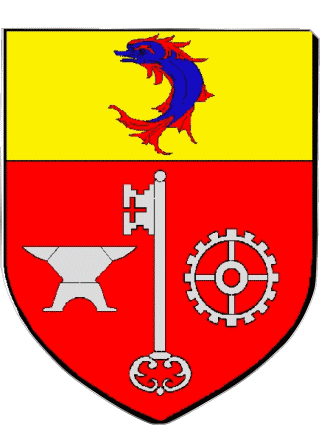 Blasón-Blasón VENISSIEUX 69 Departamentos - Ciudades Francia Banderas 