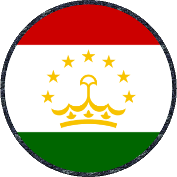 Rond Tadjikistan Asie Drapeaux 