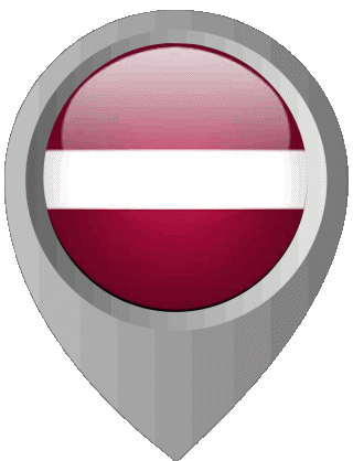 Location Pin Latvia Europe Flags 