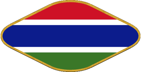 Oval 02 Gambia Afrika Fahnen 