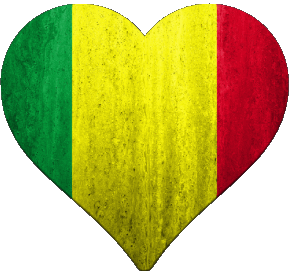 Cuore Mali Africa Bandiere 