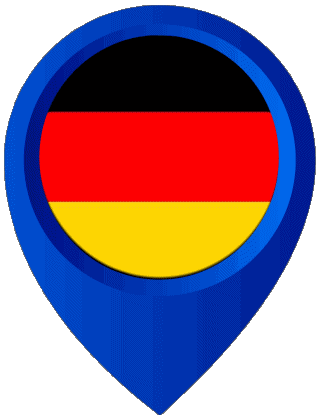 Epingle de Localisation Allemagne Europe Drapeaux 