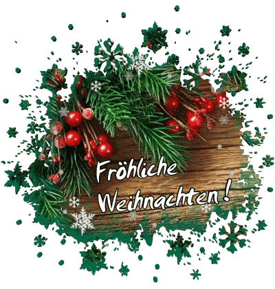 Serie 14 Fröhliche  Weihnachten Alemán Mensajes 