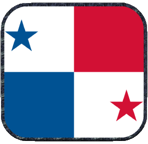 Quadrato Panama America Bandiere 