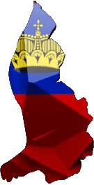 Map Liechtenstein Europe Flags 