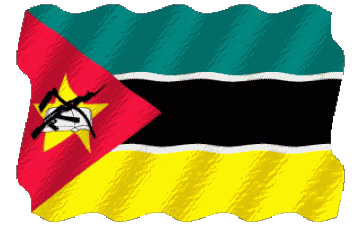 Waving Mozambique Africa Flags 