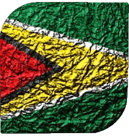 Carré Guyana Amériques Drapeaux 
