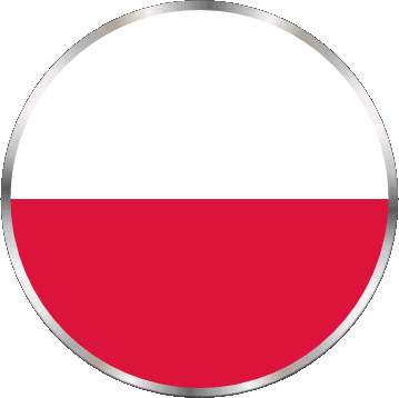 Round Poland Europe Flags 