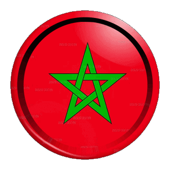 Rund - Ringe Marokko Afrika Fahnen 