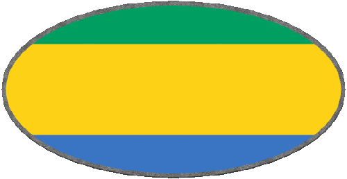 Ovale 01 Gabon Afrique Drapeaux 